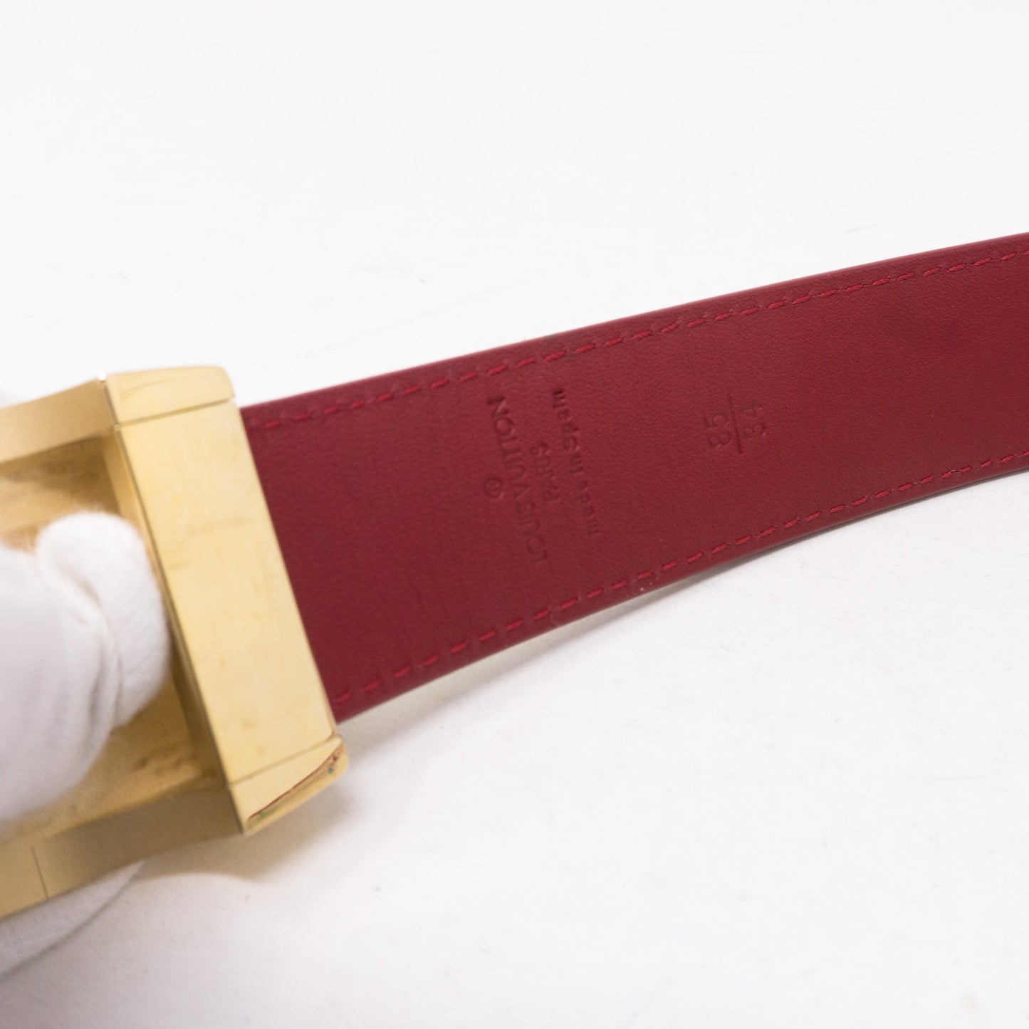 Louis-vuitton LV Cut Multicolore White Reversible Belt 85 cm