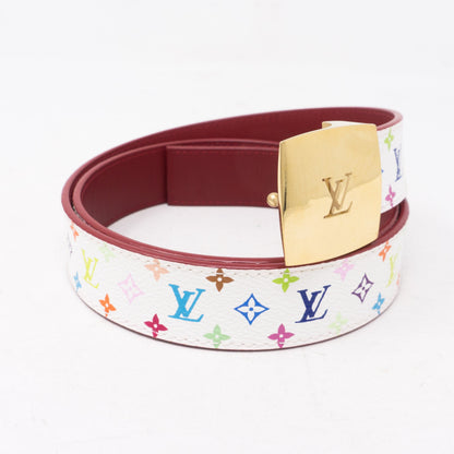 Louis-vuitton LV Cut Multicolore White Reversible Belt 85 cm