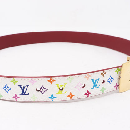 Louis-vuitton LV Cut Multicolore White Reversible Belt 85 cm