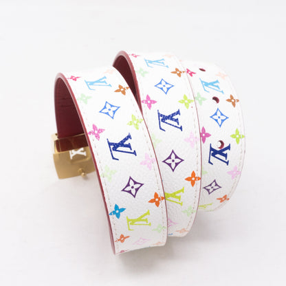 Louis-vuitton LV Cut Multicolore White Reversible Belt 85 cm