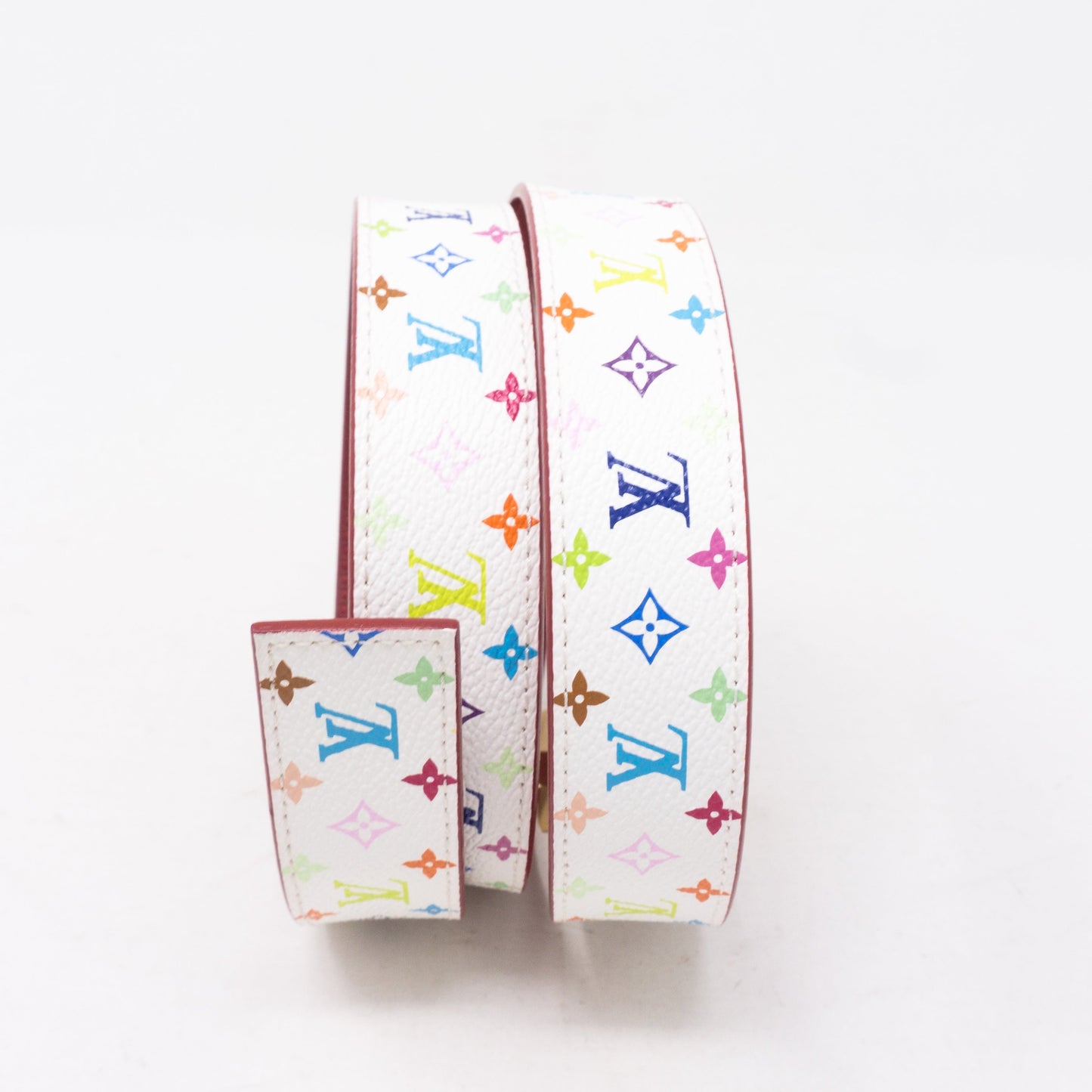 Louis-vuitton LV Cut Multicolore White Reversible Belt 85 cm