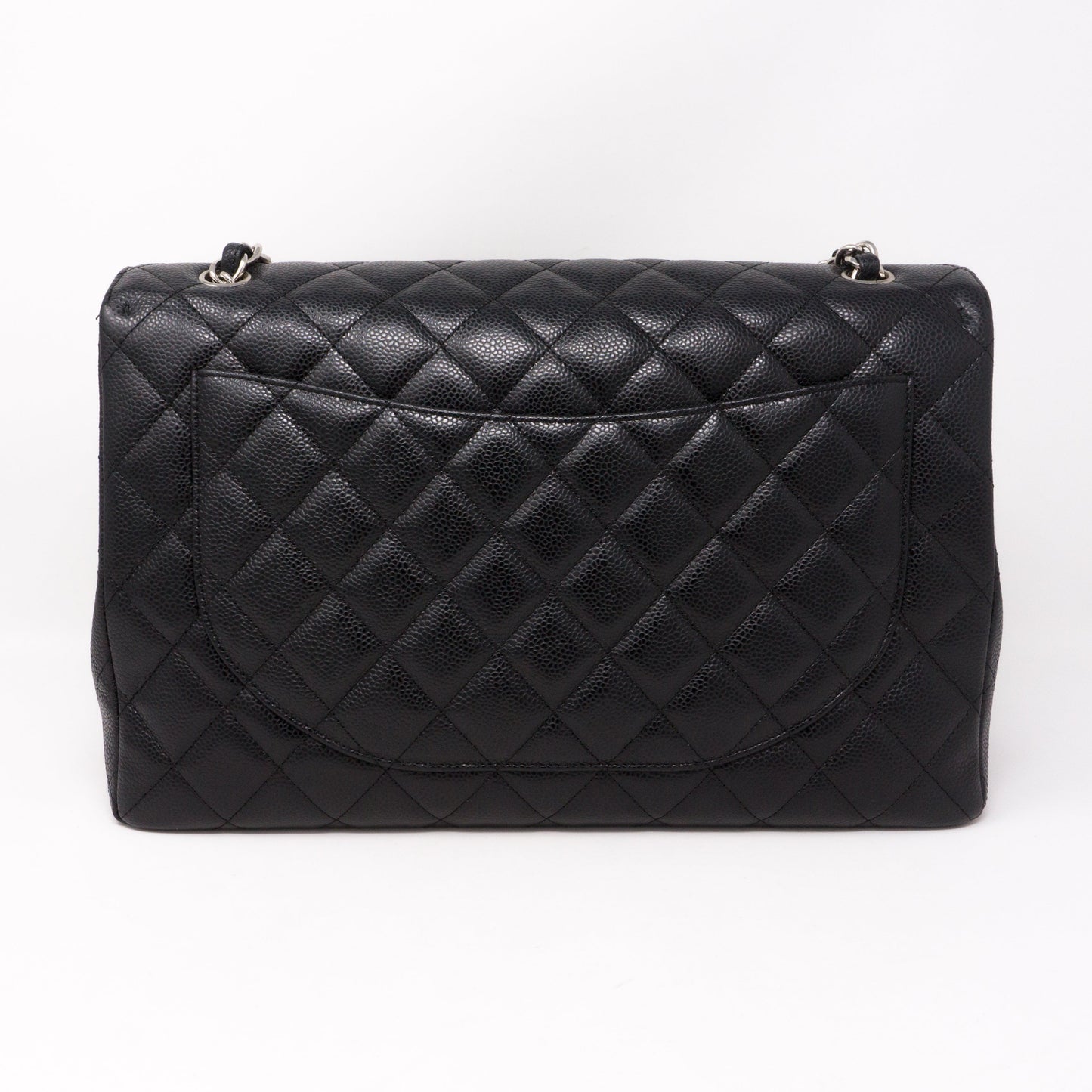 Classic Single Flap Maxi Black Caviar Leather