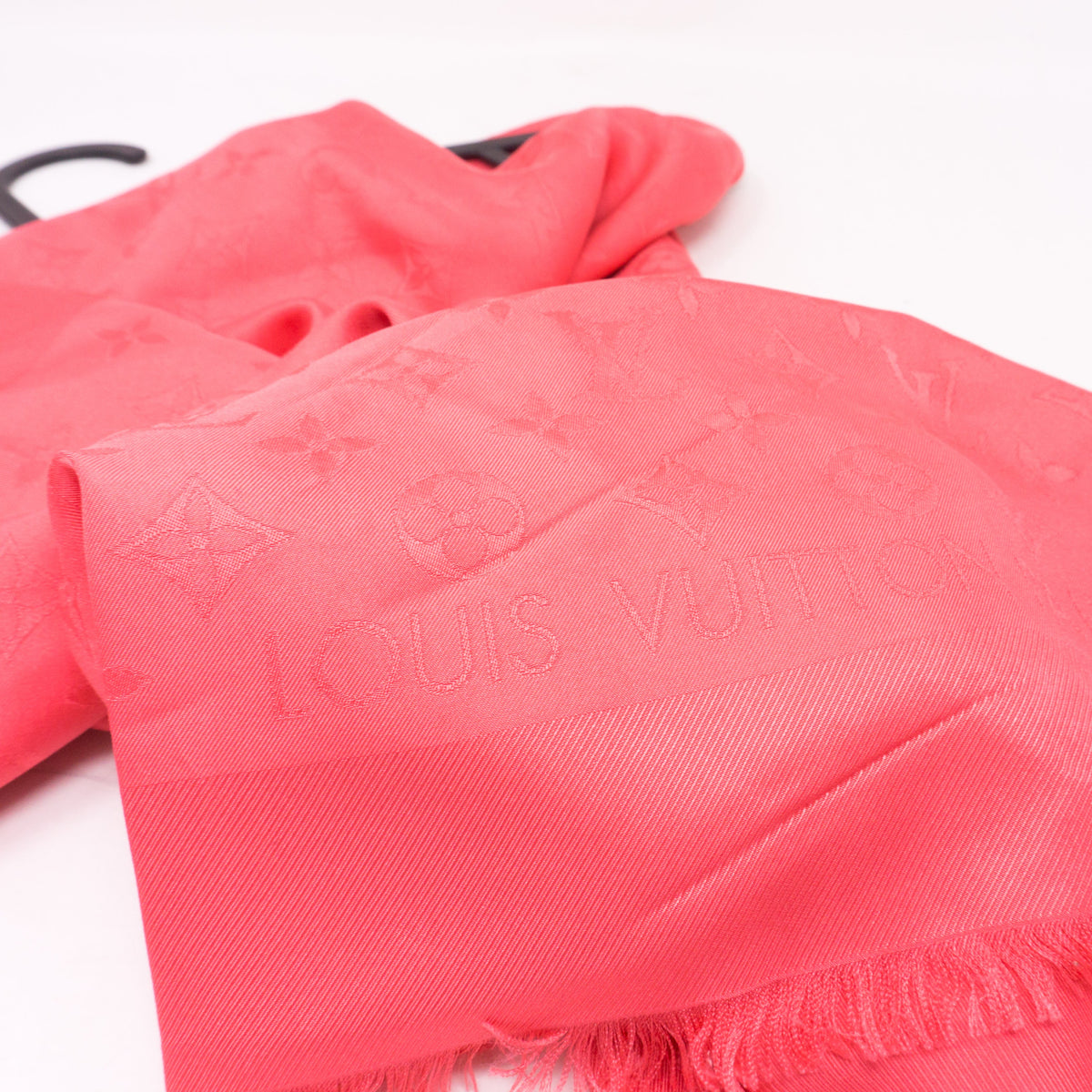 Louis-vuitton Monogram Silk Shawl Corail