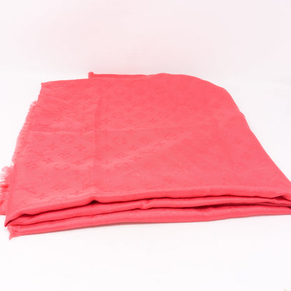 Louis-vuitton Monogram Silk Shawl Corail
