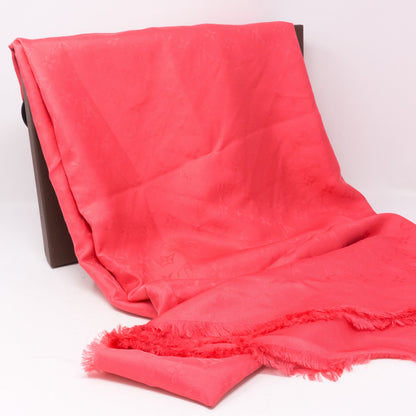 Louis-vuitton Monogram Silk Shawl Corail