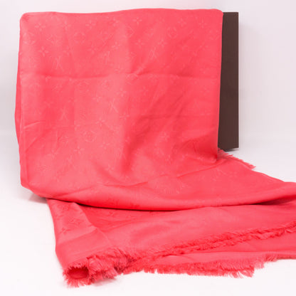 Louis-vuitton Monogram Silk Shawl Corail