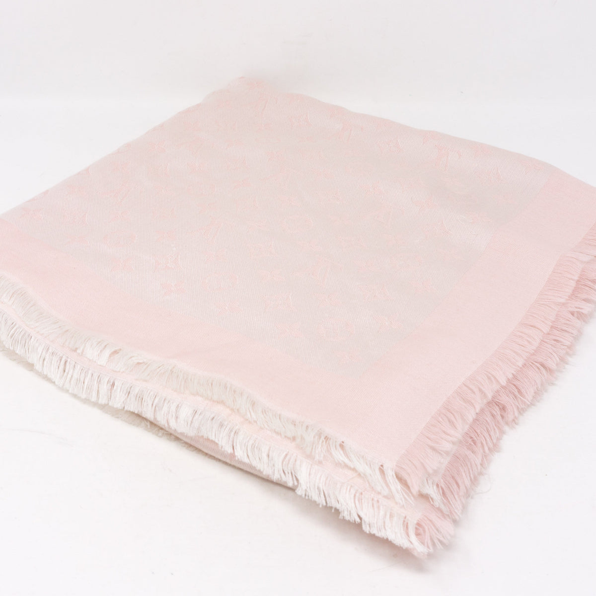 Louis-vuitton Pink Monogram Denim Shawl