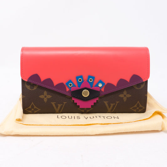 Louis-vuitton Sarah Wallet Flamingo Monogram Totem
