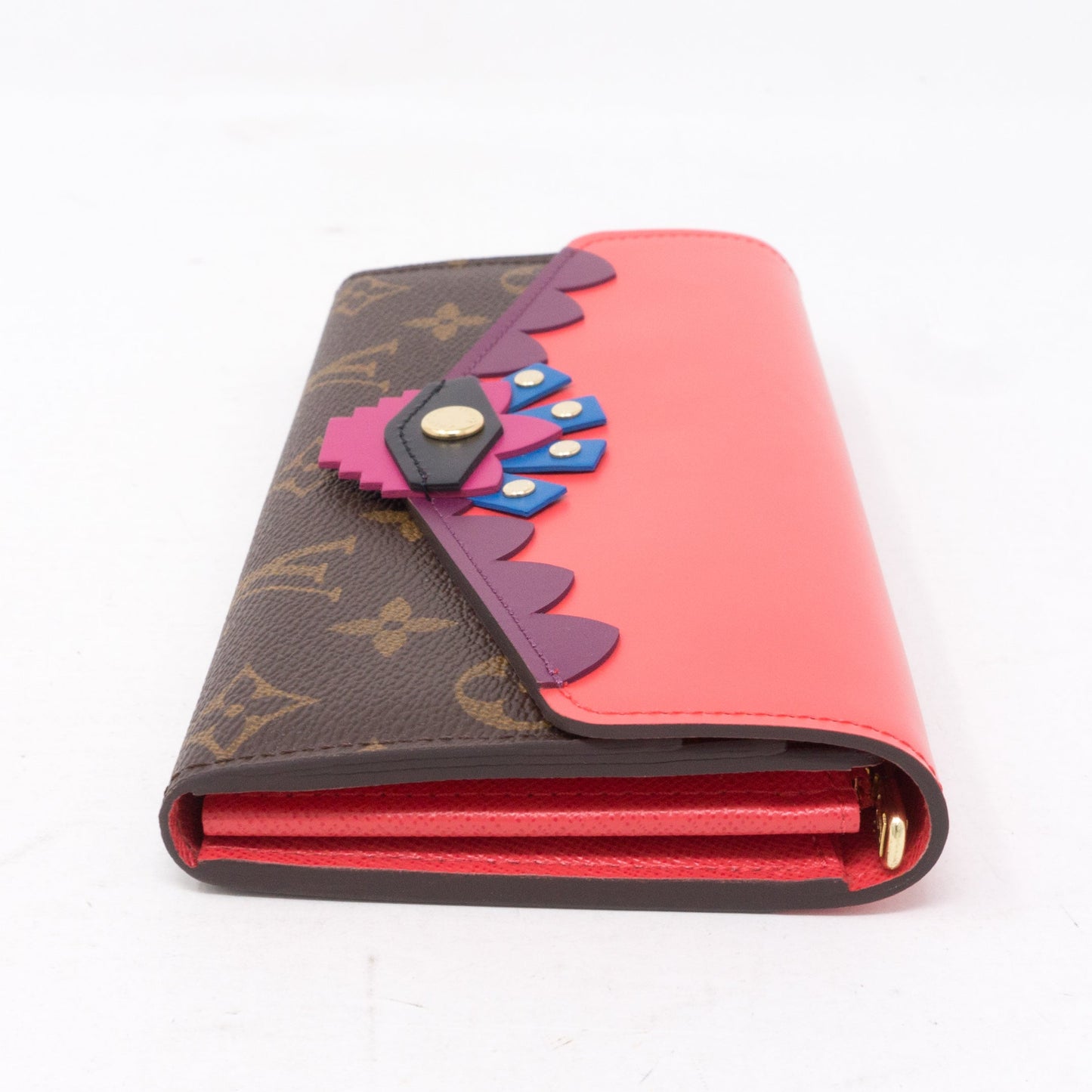 Louis-vuitton Sarah Wallet Flamingo Monogram Totem