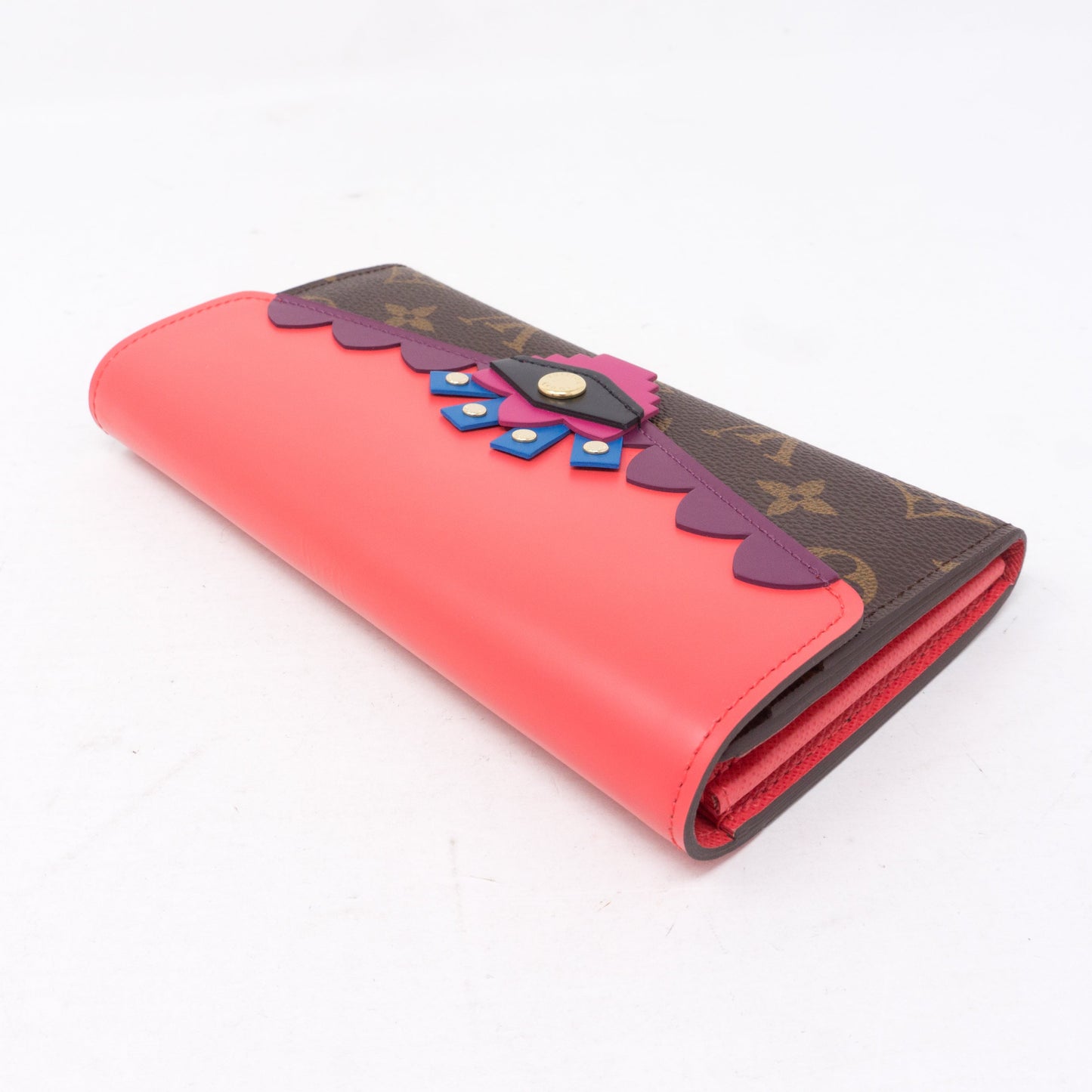 Louis-vuitton Sarah Wallet Flamingo Monogram Totem
