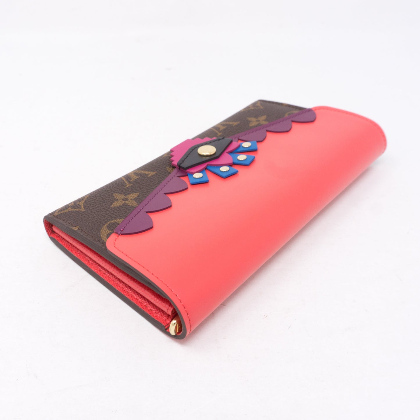Louis-vuitton Sarah Wallet Flamingo Monogram Totem