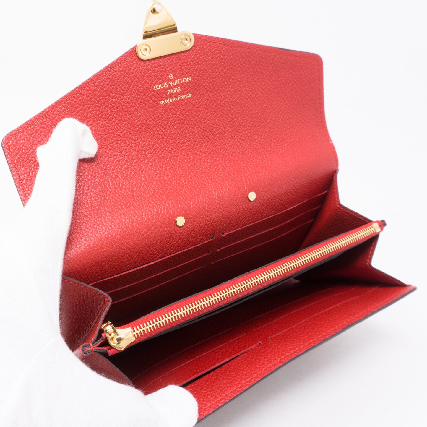 Louis-vuitton Pallas Wallet Monogram Red Leather