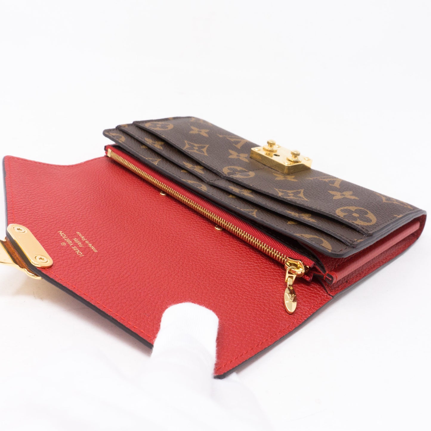 Louis-vuitton Pallas Wallet Monogram Red Leather