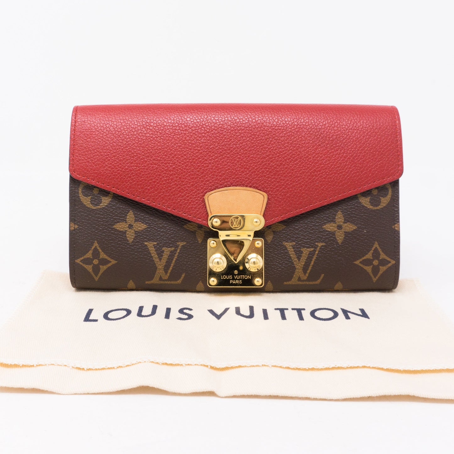 Louis-vuitton Pallas Wallet Monogram Red Leather