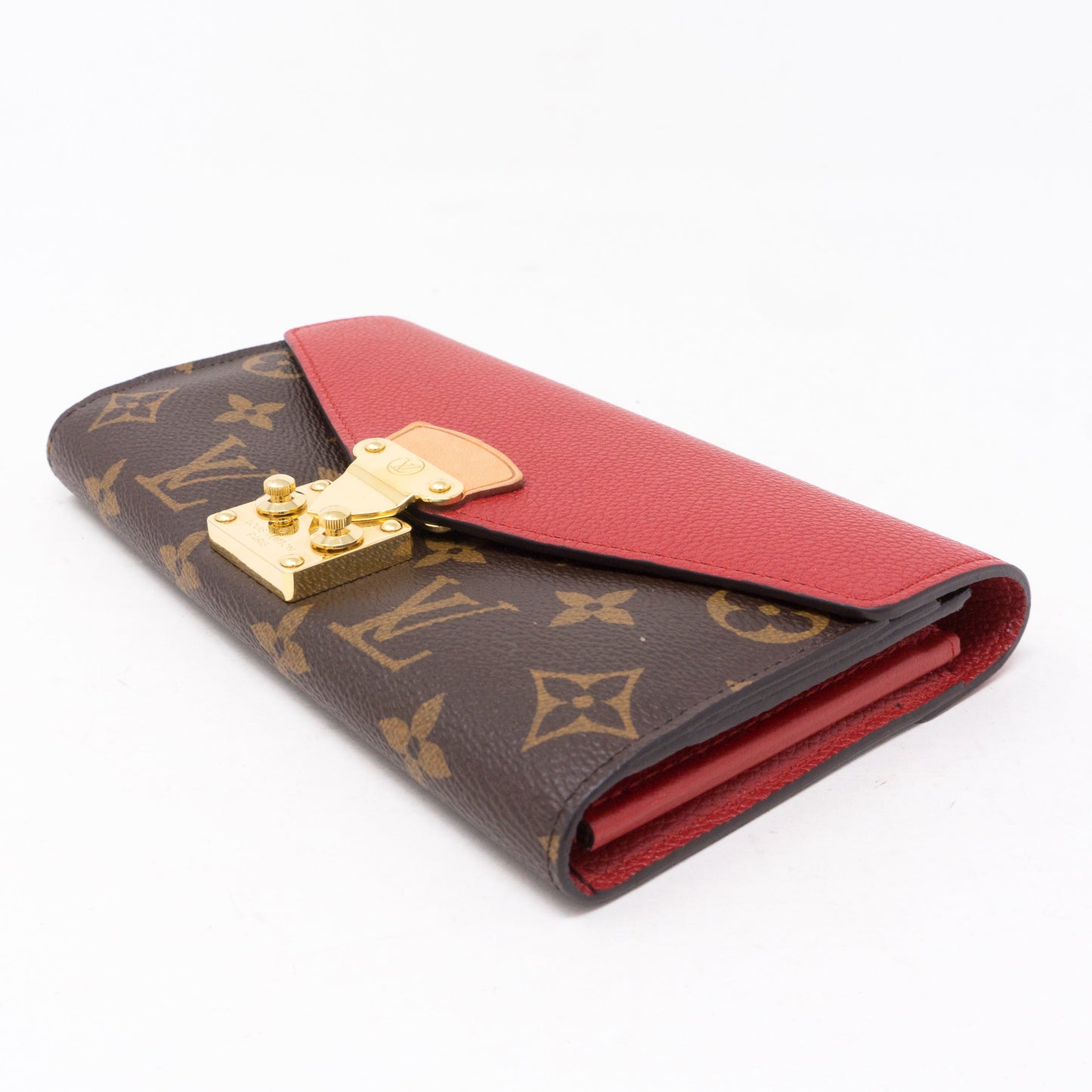 Louis-vuitton Pallas Wallet Monogram Red Leather