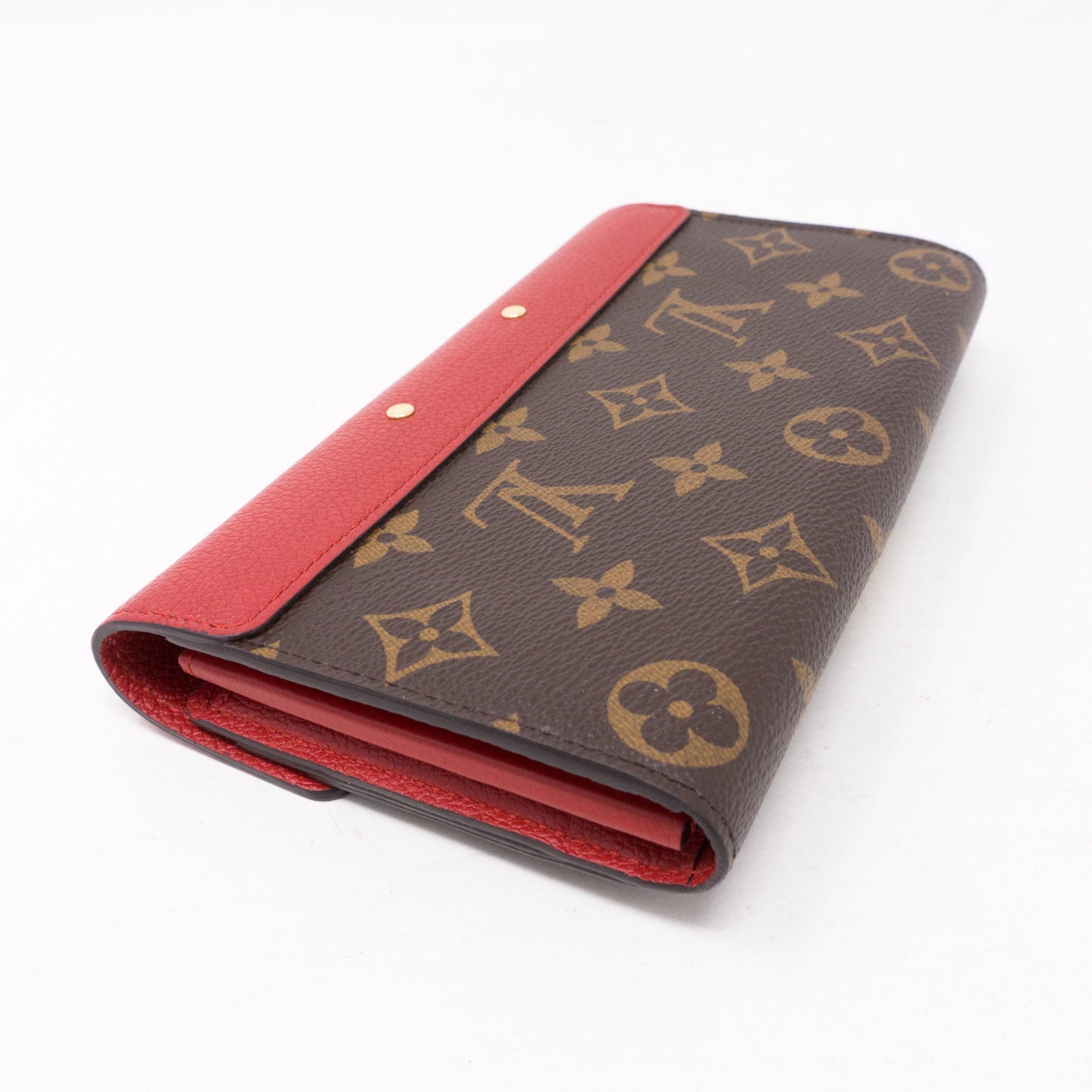 Louis-vuitton Pallas Wallet Monogram Red Leather