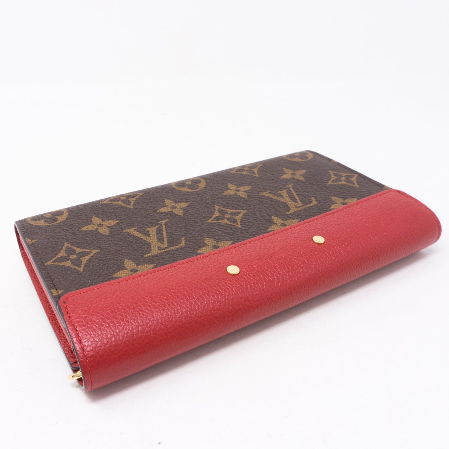 Louis-vuitton Pallas Wallet Monogram Red Leather
