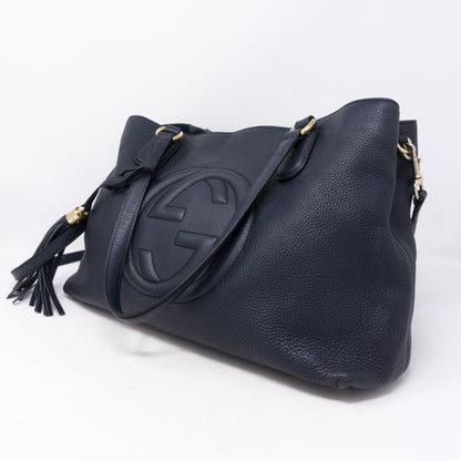 Soho Working Tote Medium Navy Blue