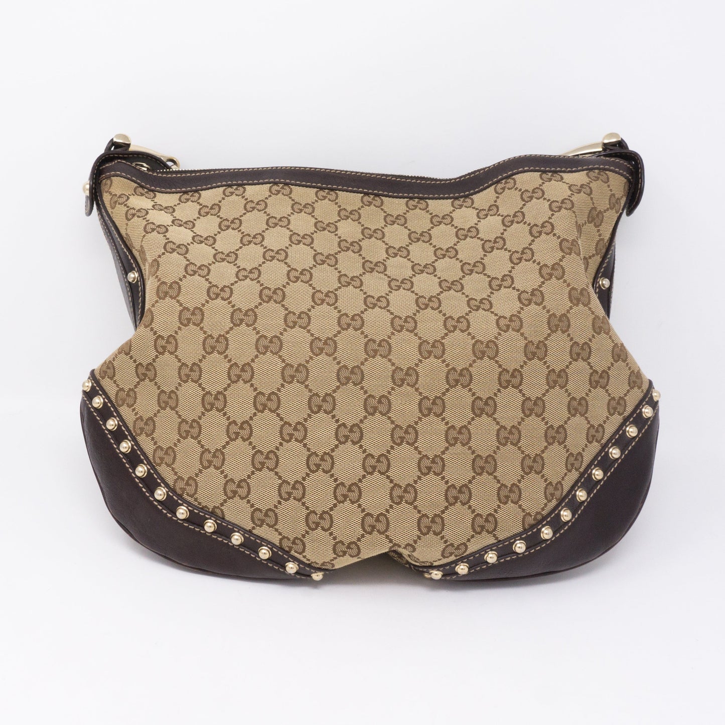 Pelham Studded GG Canvas Medium Hobo