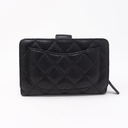 CC Bifold Quilted Black Caviar Wallet