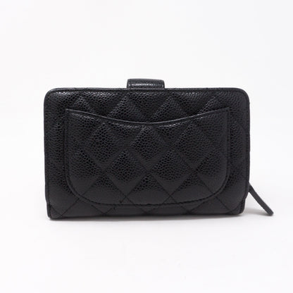 CC Bifold Quilted Black Caviar Wallet