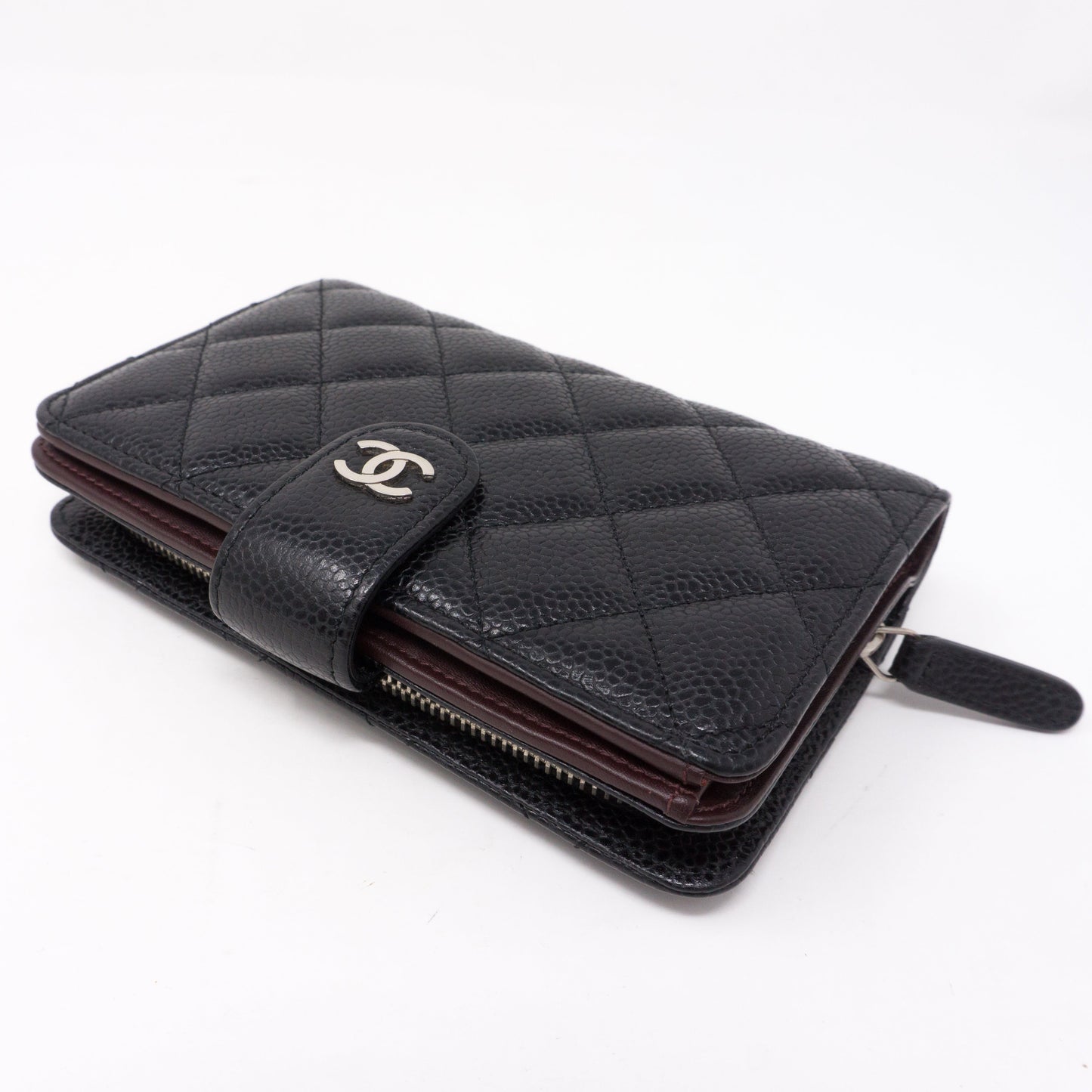 CC Bifold Quilted Black Caviar Wallet