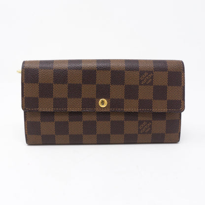 Louis-vuitton Sarah Long Wallet Damier Ebene