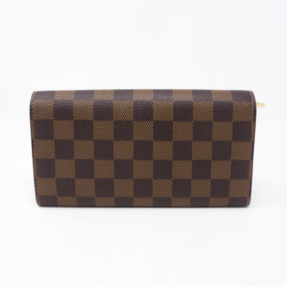 Louis-vuitton Sarah Long Wallet Damier Ebene