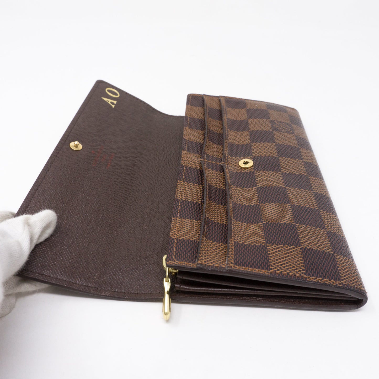 Louis-vuitton Sarah Long Wallet Damier Ebene
