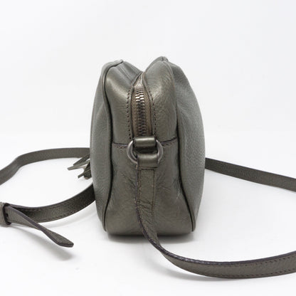 Disco Soho Metallic Pewter Leather