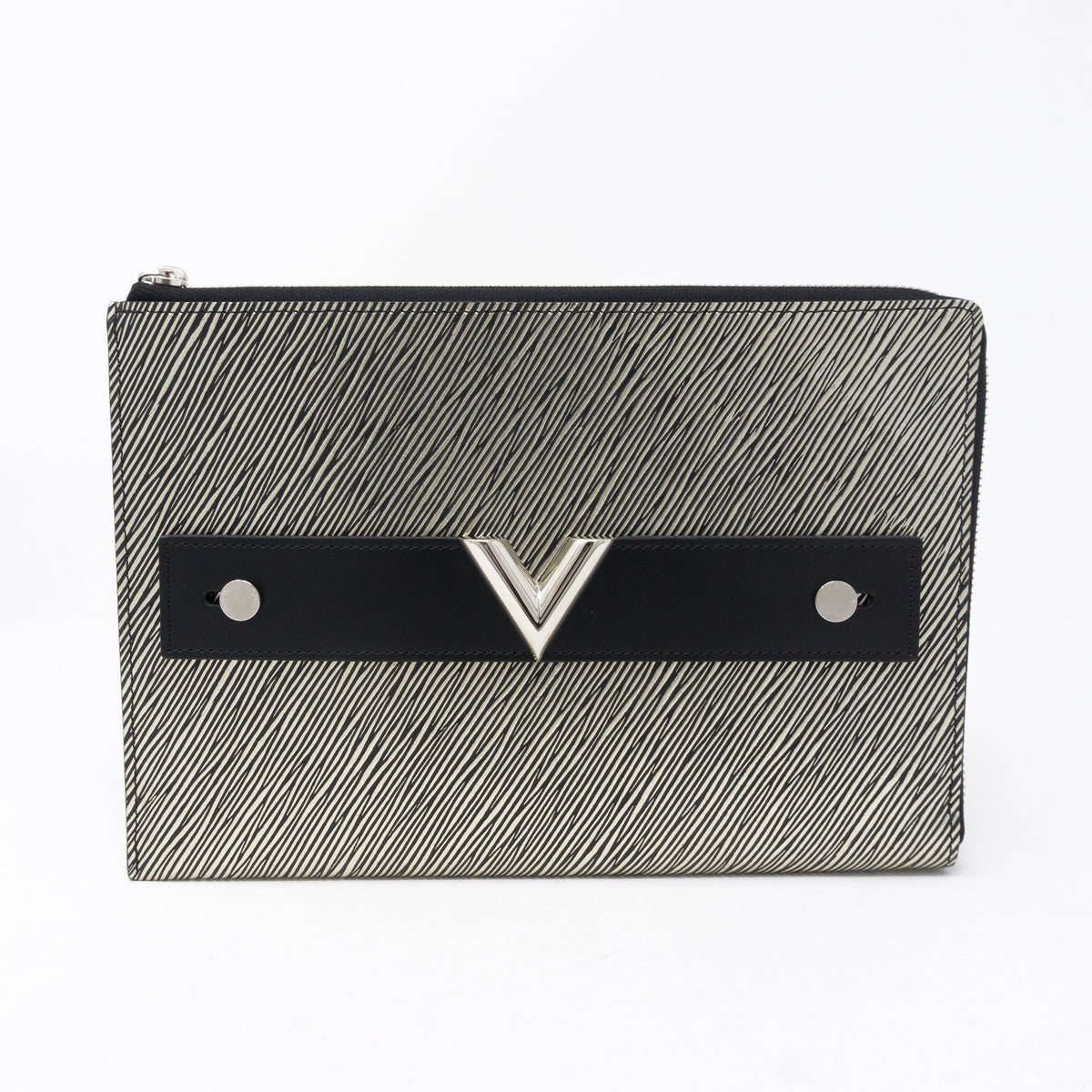 Louis-vuitton Essentials V Pochette Platine Epi Leather