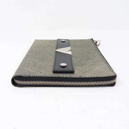 Louis-vuitton Essentials V Pochette Platine Epi Leather