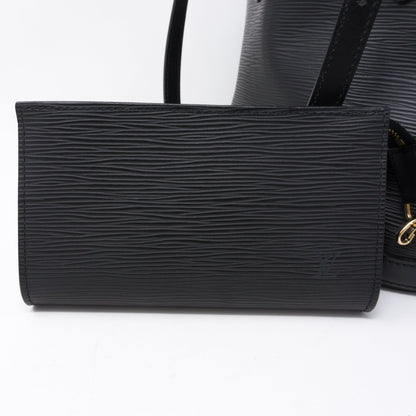 Louis-vuitton Petit Bucket Black Epi Leather with Pochette