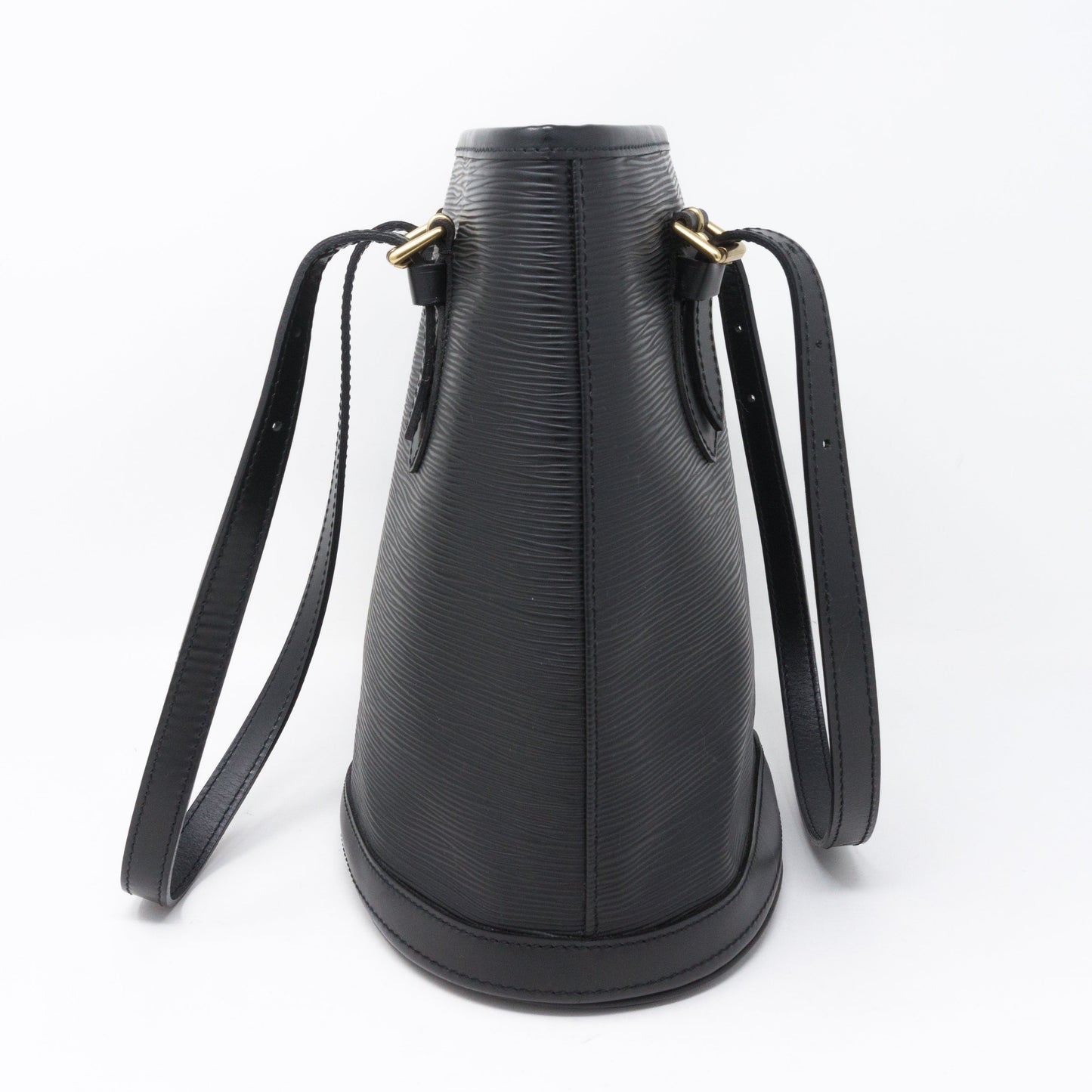 Louis-vuitton Petit Bucket Black Epi Leather with Pochette