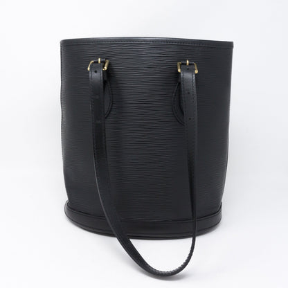 Louis-vuitton Petit Bucket Black Epi Leather with Pochette