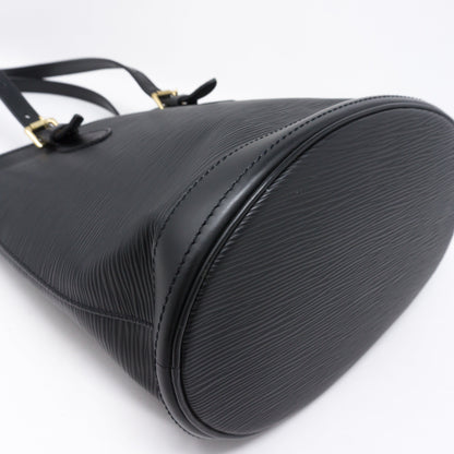 Louis-vuitton Petit Bucket Black Epi Leather with Pochette