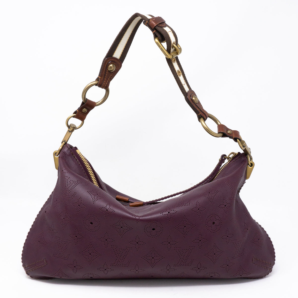 Louis-vuitton Pochette Onatah Mahina Leather Aubergine