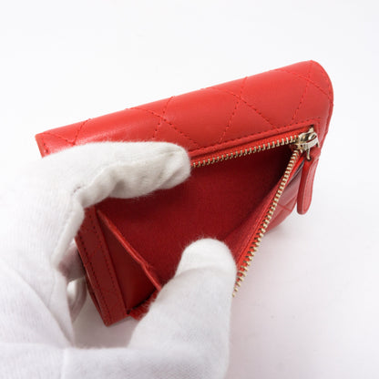 Small Classic Flap Wallet Red Leather