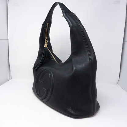 Soho Hobo Large Black Leather