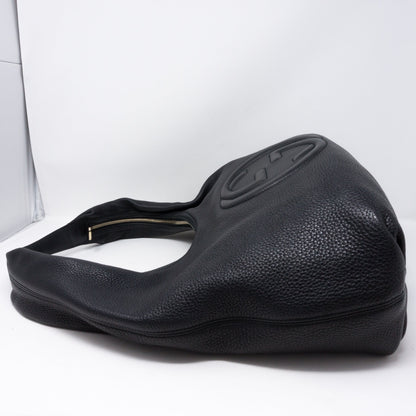Soho Hobo Large Black Leather