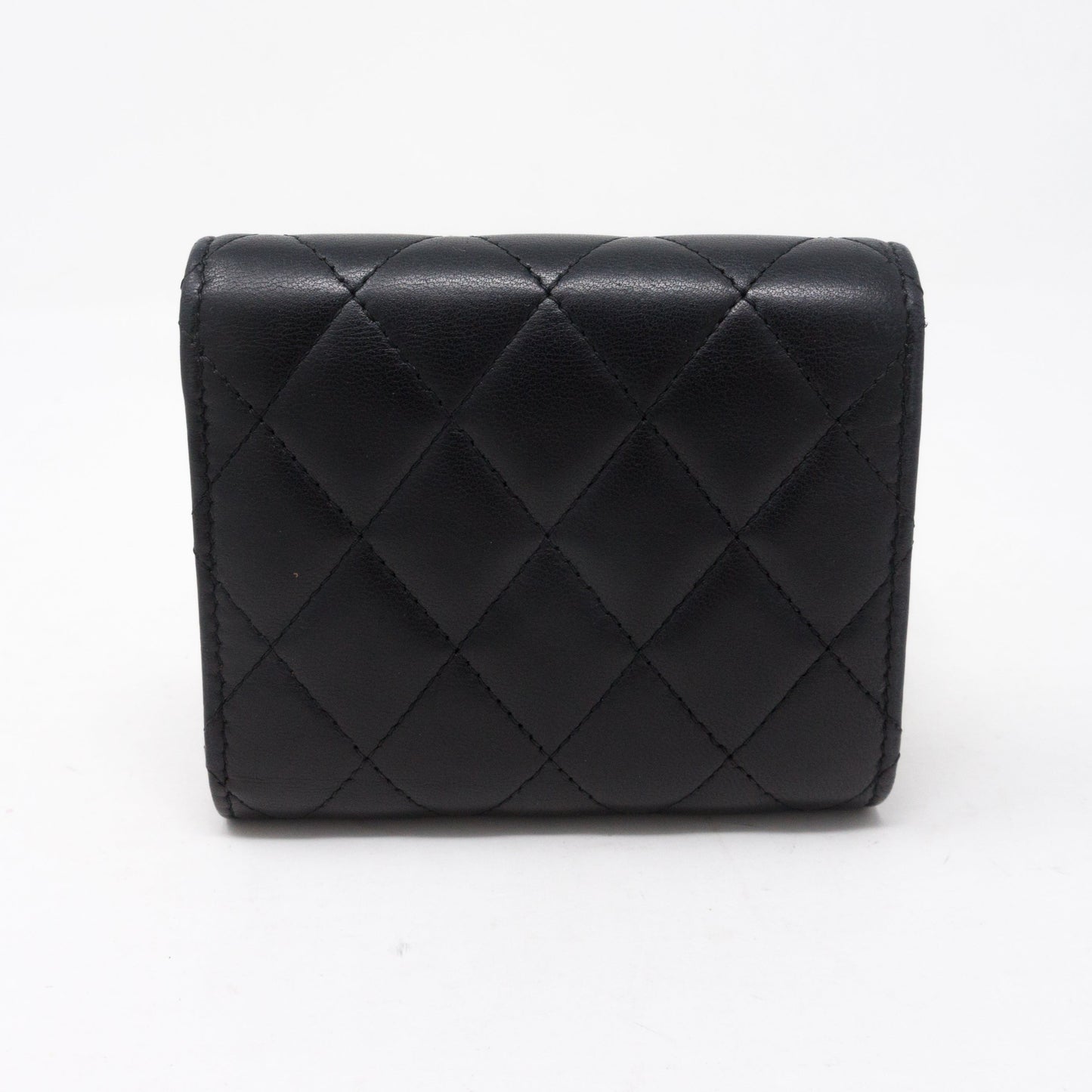 Classic Compact Wallet Black Leather