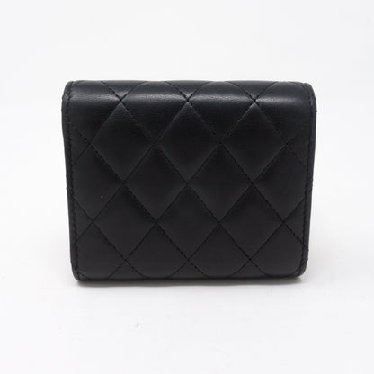 Classic Compact Wallet Black Leather