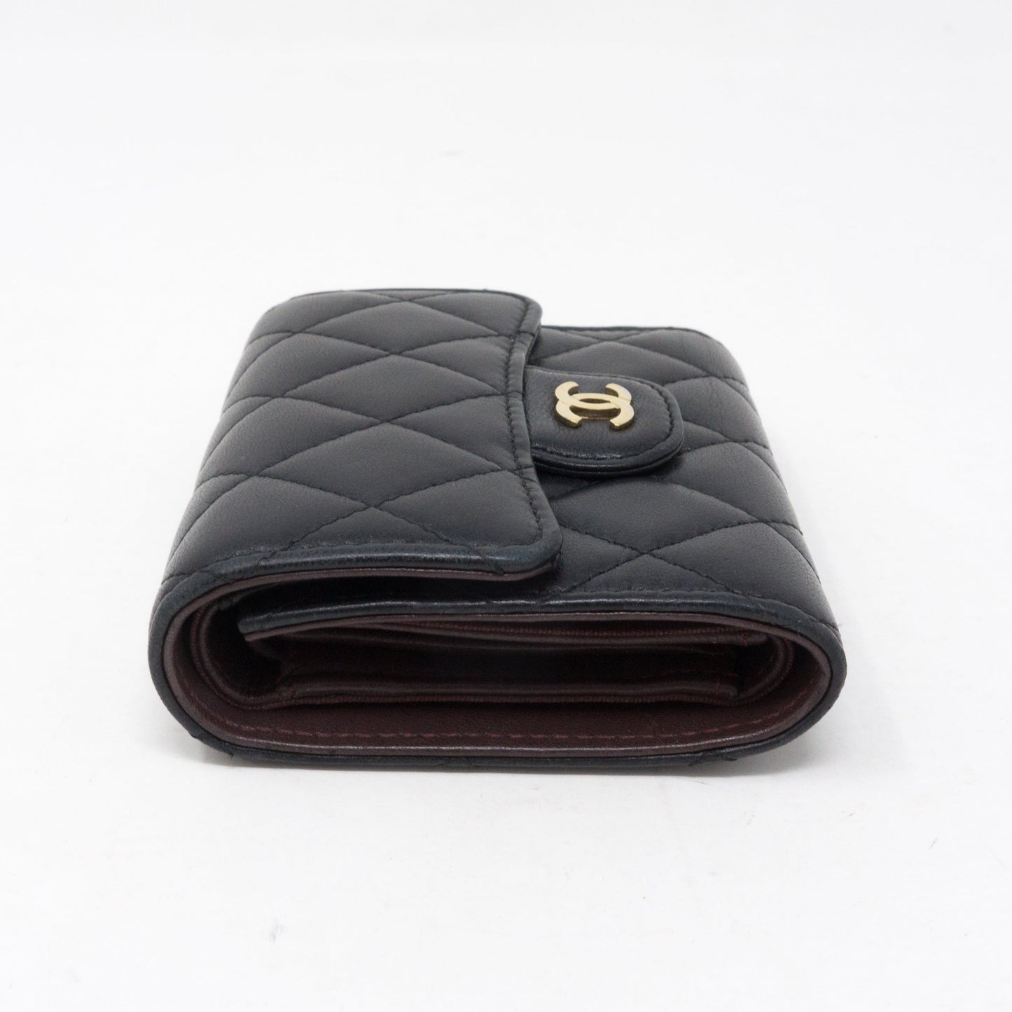 Classic Compact Wallet Black Leather