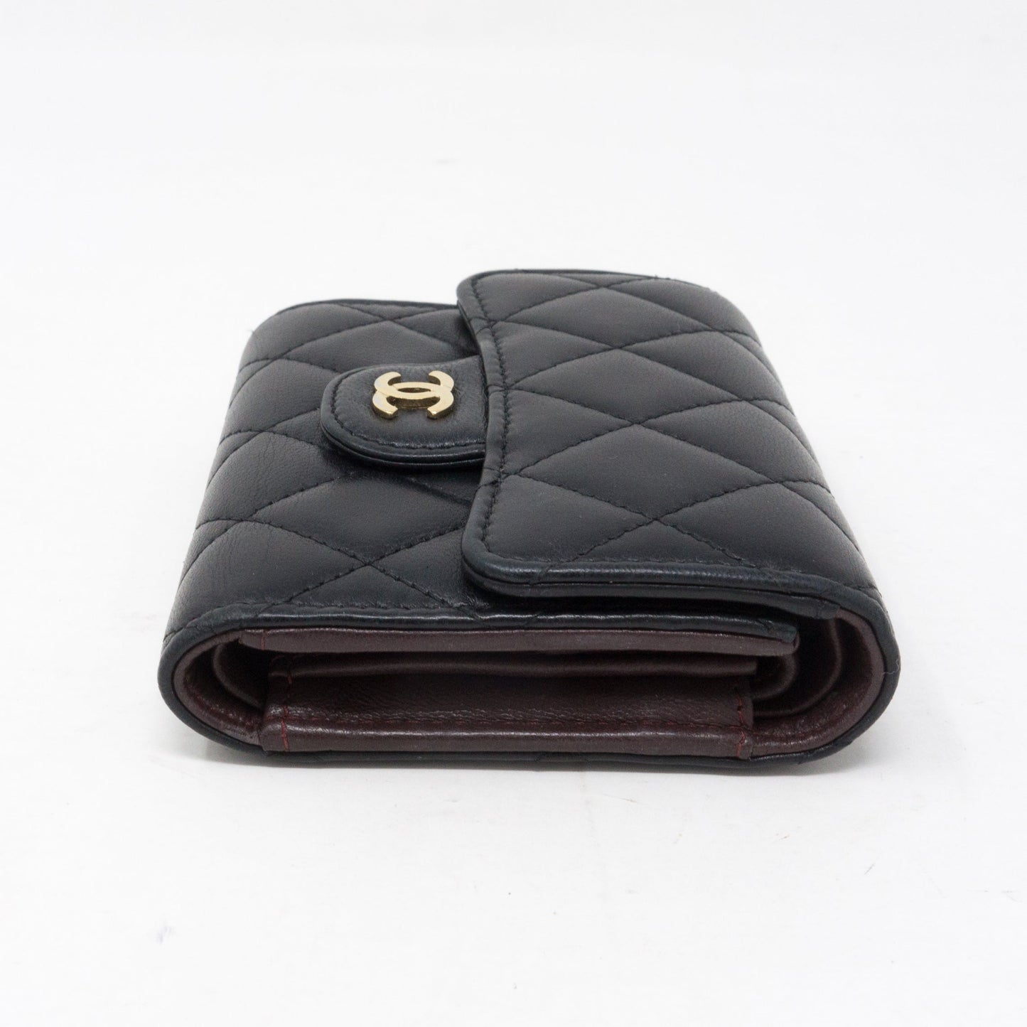 Classic Compact Wallet Black Leather