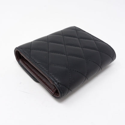 Classic Compact Wallet Black Leather