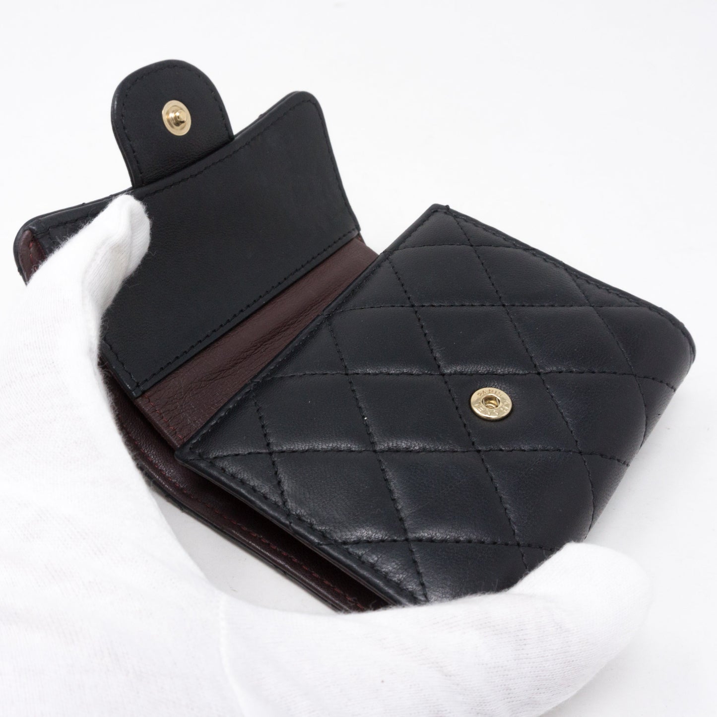 Classic Compact Wallet Black Leather