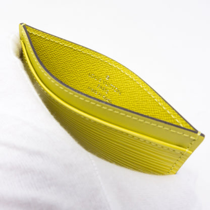 Louis-vuitton Card Holder Pistachio Epi Leather