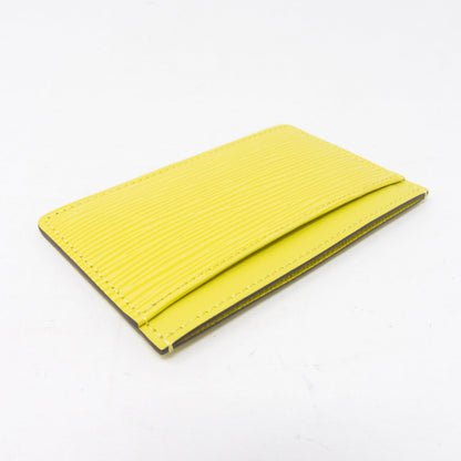 Louis-vuitton Card Holder Pistachio Epi Leather