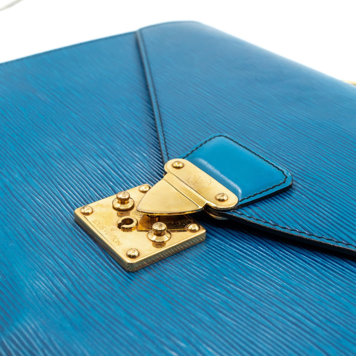 Louis-vuitton Serviette Ambassadeur Blue Epi Leather