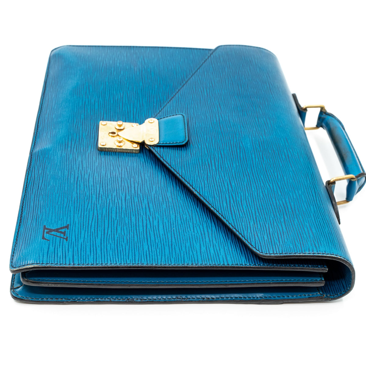 Louis-vuitton Serviette Ambassadeur Blue Epi Leather